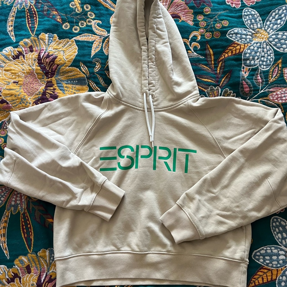 Esprit Cream Hoodie with Red Tag